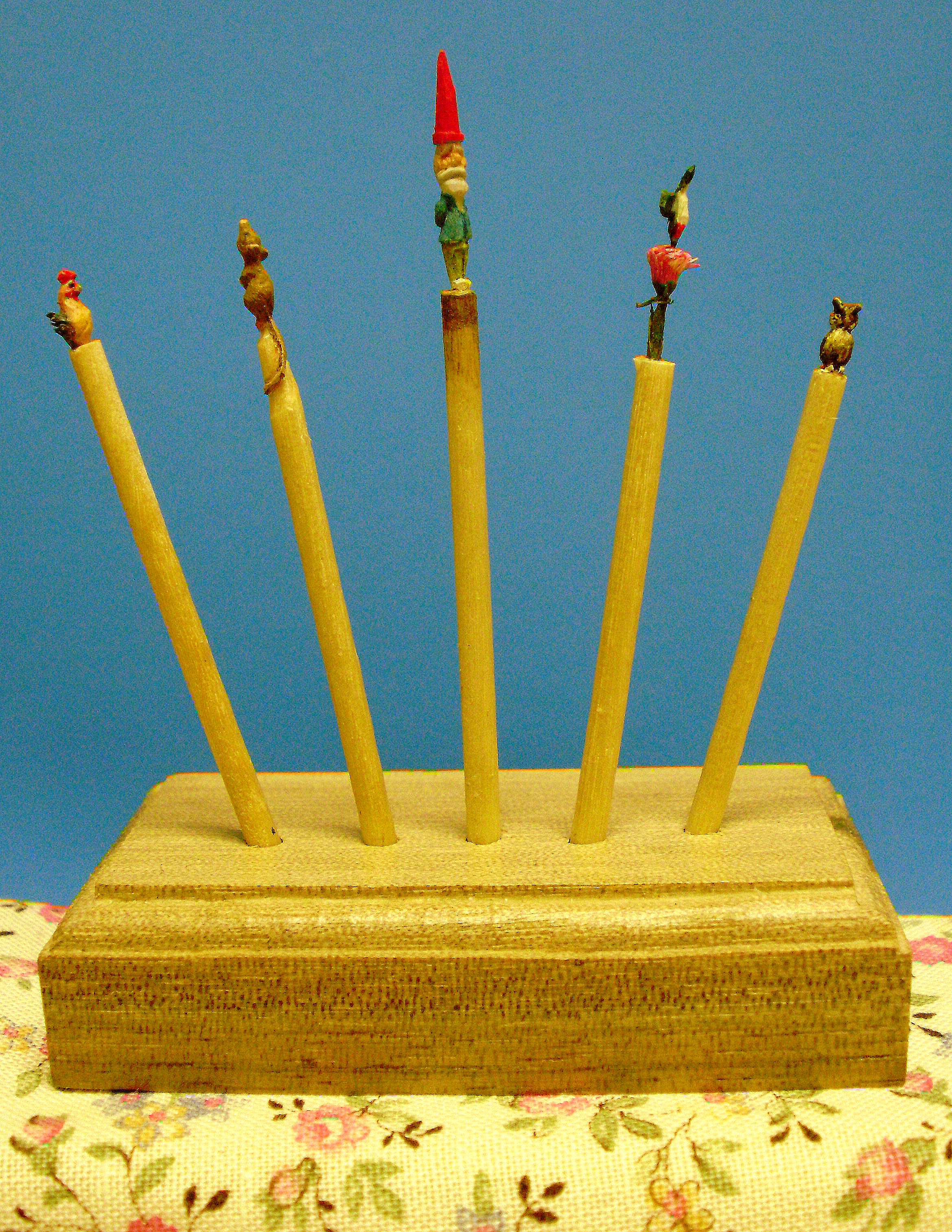 intricately carved toothpicks